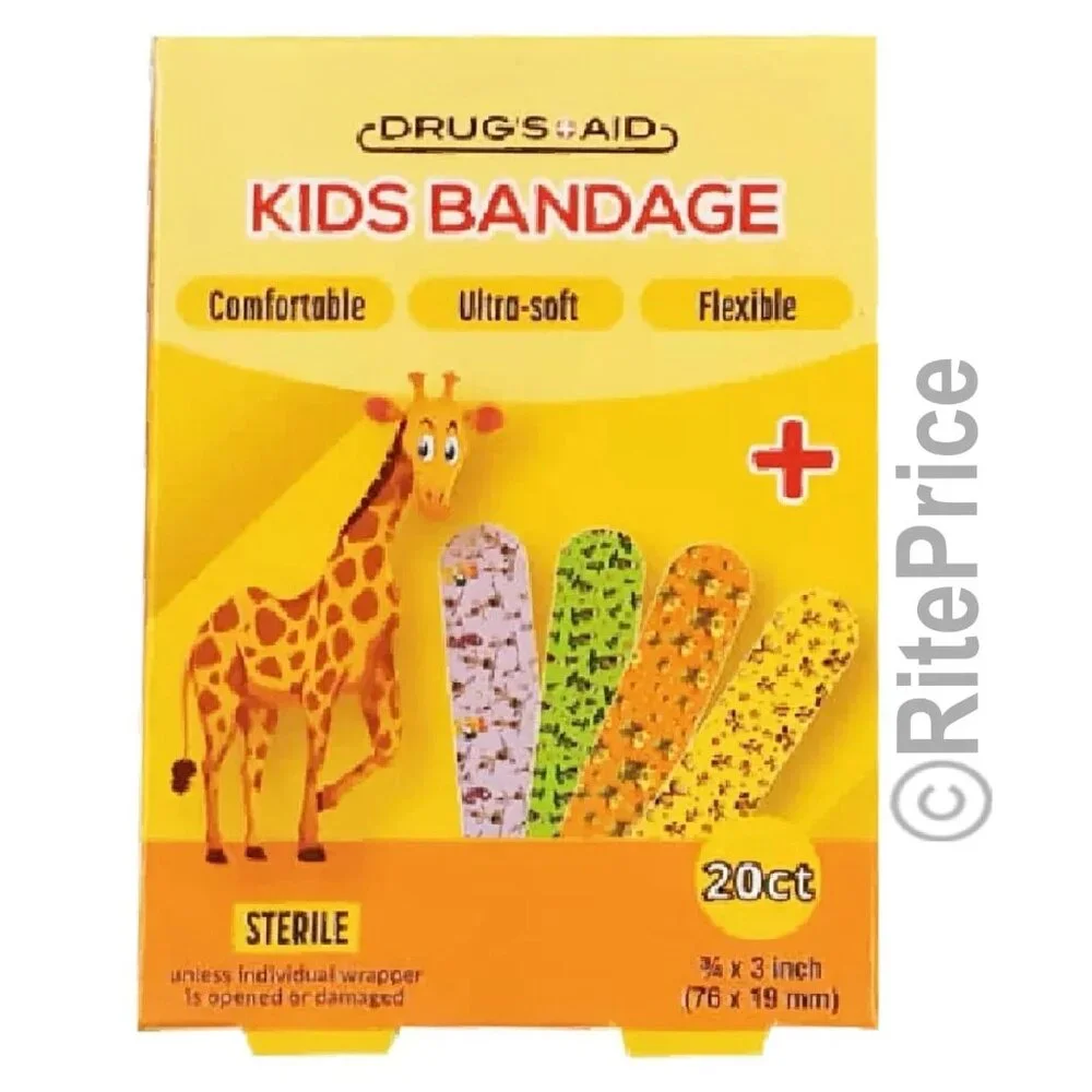40 Pcs Kids Adhesive Bandages Character Animals, Girls, Boys AST (2 Pack) - New